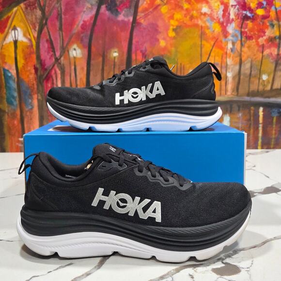 Hoka One M Gaviota 5 Black White Size 10.5 D Men\'s Running Shoes main image 4